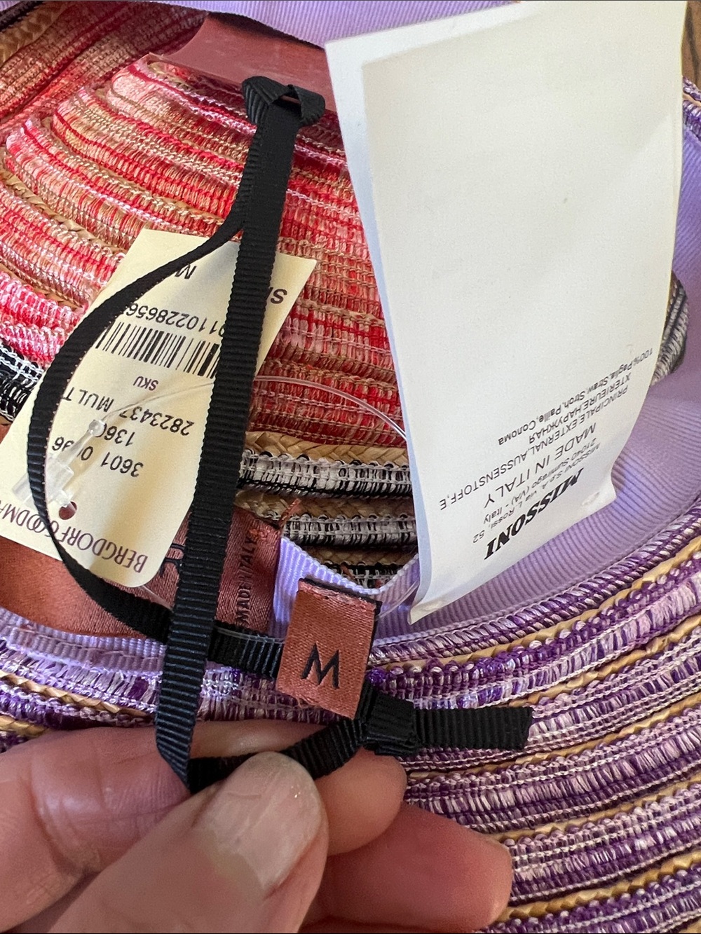 Missoni Mare Straw Multicolor Sunhat NWT - Picture 11 of 14